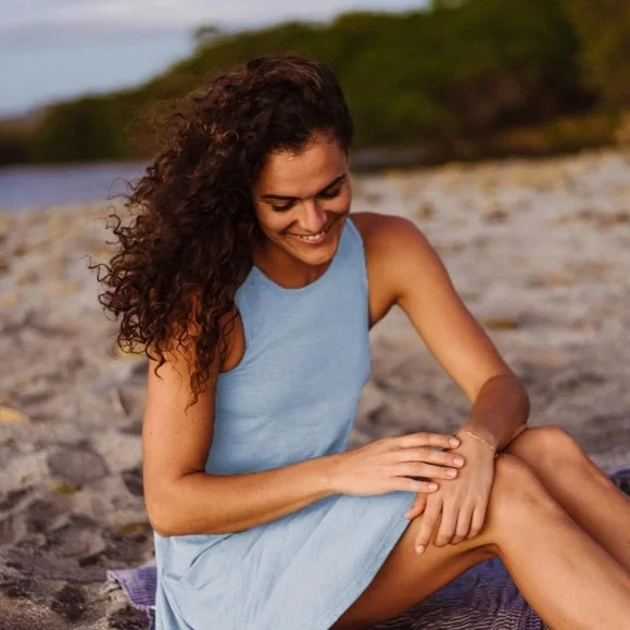 Free Fly Bamboo Flex Tank Dress Woman Heather Black Medium Sundress - Picture 1 of 8